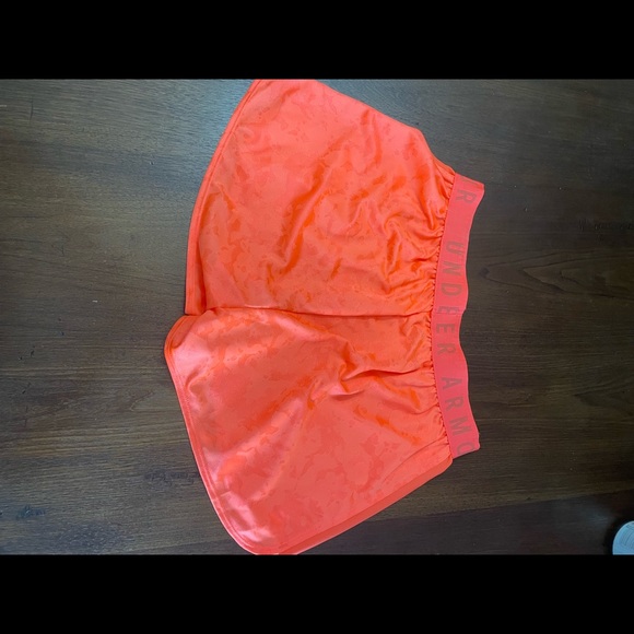 Under armour Women's UA Play Up 2.0 Shorts Shorts, orange size small - Picture 2 of 4